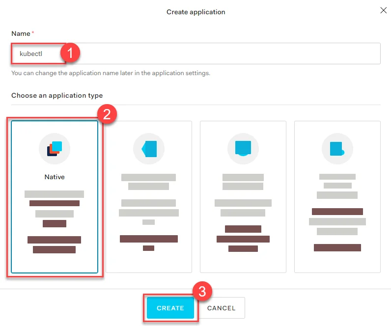 Choose application type